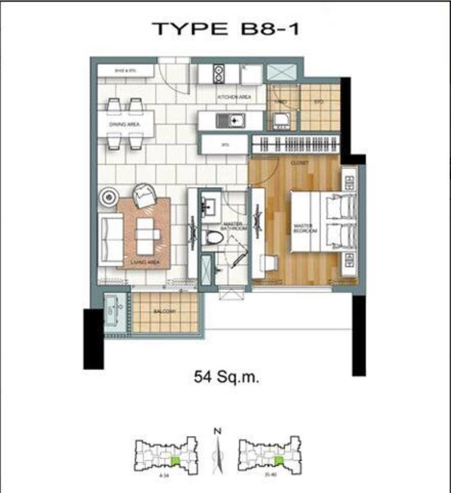 [CHK-13] Villa Sathorn (วิลล่า สาทร) : คอนโดมิเนียมให้เช่า 1 ห้องนอน ใกล้กรุงธนบุรี คอนโดอยู่สบาย