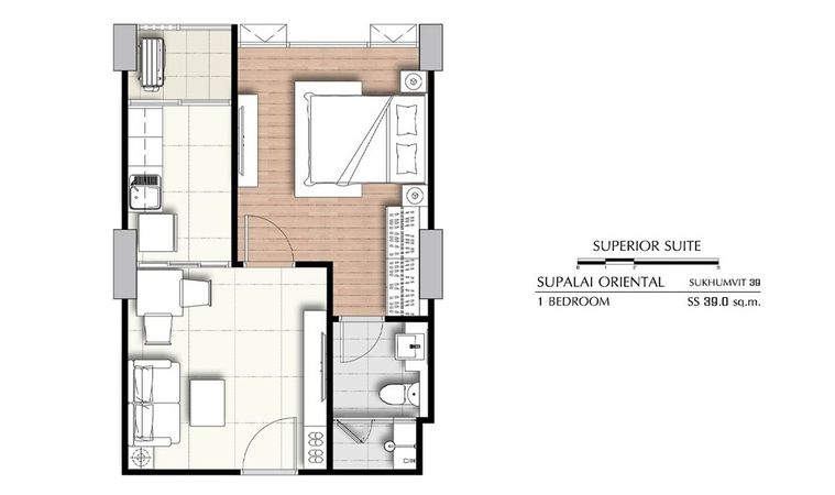 [SUA-138] Supalai Oriental Sukhumvit 39 (ศุภาลัย โอเรียนทัล สุขุมวิท 39) : ขายคอนโดมิเนียม 1 ห้องนอน ใกล้อโศก ทำเลดีมาก ห้องพร้อมอยู่