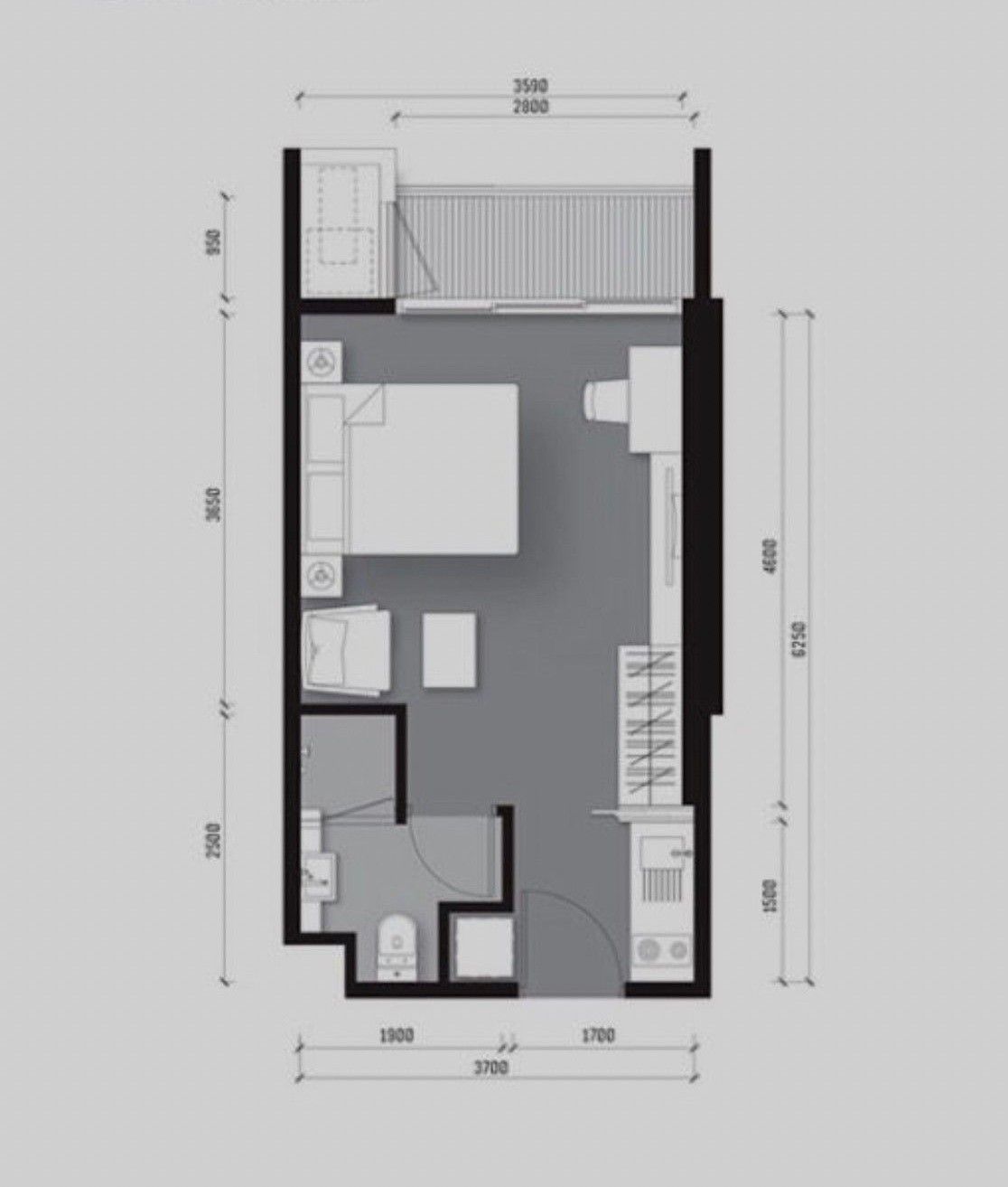 [SUE-99] The Lofts Ekkamai (เดอะ ลอฟท์ เอกมัย) : คอนโดมิเนียมให้เช่า Studio ห้องนอน ใกล้เอกมัย คอนโดพร้อมเข้าอยู่