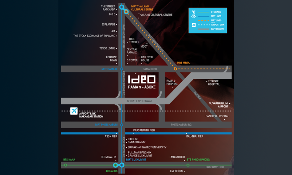 [RA-170] Ideo Rama 9 - Asoke (ไอดีโอ พระราม 9 - อโศก) : ขายคอนโดมิเนียม 1 ห้องนอน ใกล้พระราม 9 คอนโดน่าลงทุน