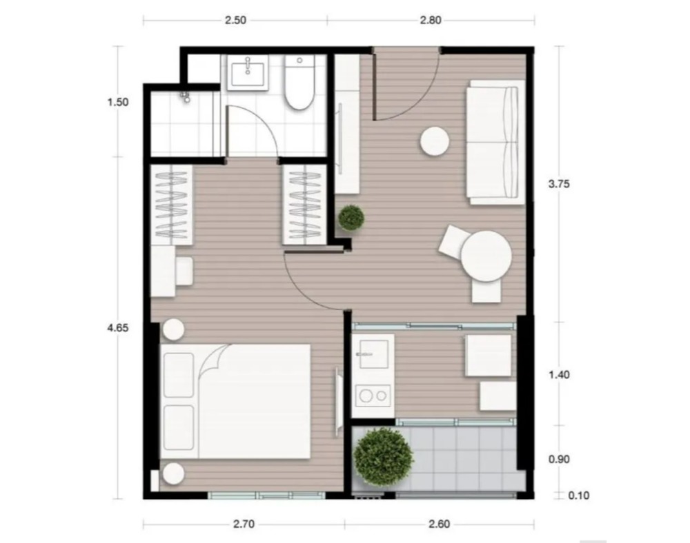 [RA-240] Nue District R9 (นิว ดิสทริค อาร์9) : ขายคอนโดมิเนียม 1 ห้องนอน ใกล้พระราม 9 ซื้ออยู่เอง หรือปล่อยเช่าก็เฮง!