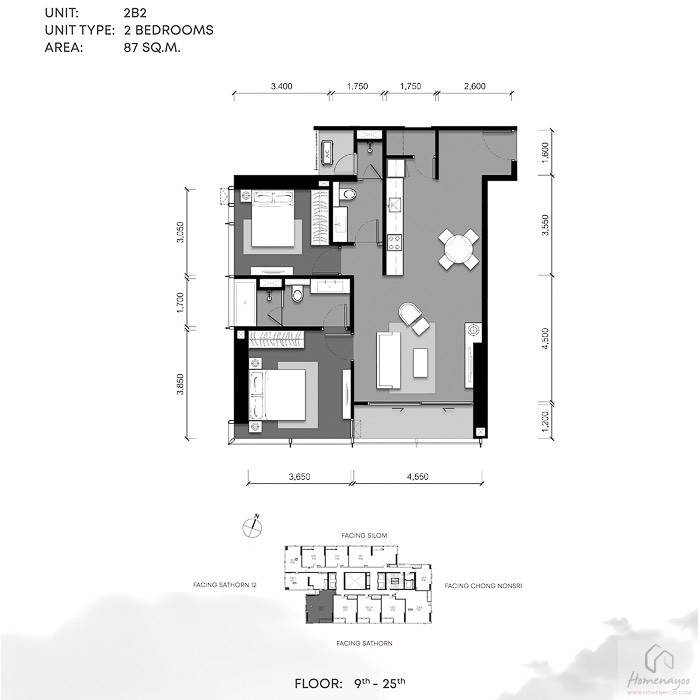 [CHC-662] Tait 12 (เทตต์ ทเวลฟ์ Tait 12) : ขายคอนโด 2 ห้องนอน ห้องมุมหายาก! ใจกลางสาธร เลี้ยงสัตว์ได้ ใกล้ BTS เซนต์หลุยส์  และ BTS ช่องนนทรี